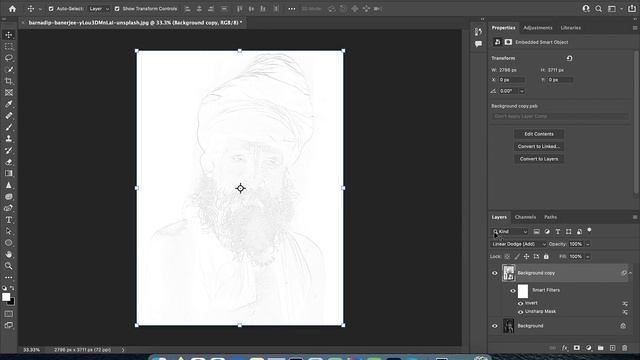 How To: Sketch Effect In Photoshop (1 Min) | Turn Photo Into Sketch Using Linear Dodge Blend Mode смотреть онлайн