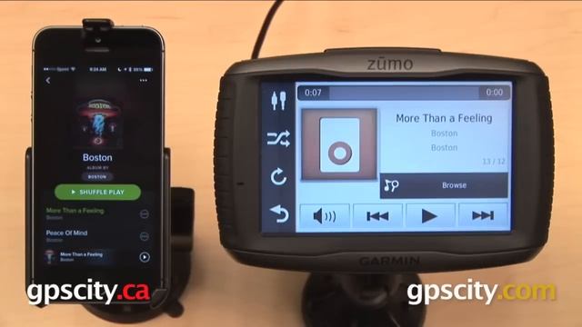 Garmin zumo 590LM: Media Player Overview with GPS City смотреть онлайн