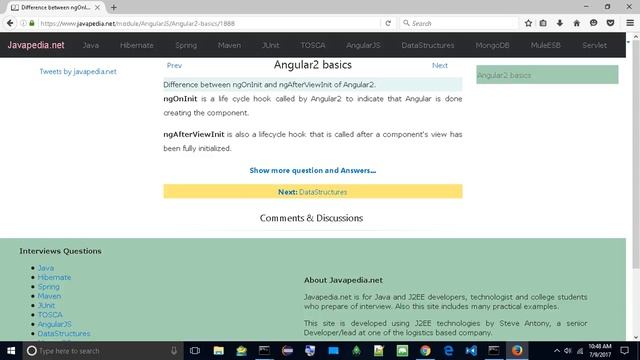 Difference between ngOnInit and ngAfterViewInit of Angular2.
| javapedia.net смотреть онлайн
