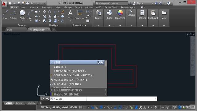 AutoCAD Tutorial - The AutoCAD command line смотреть онлайн