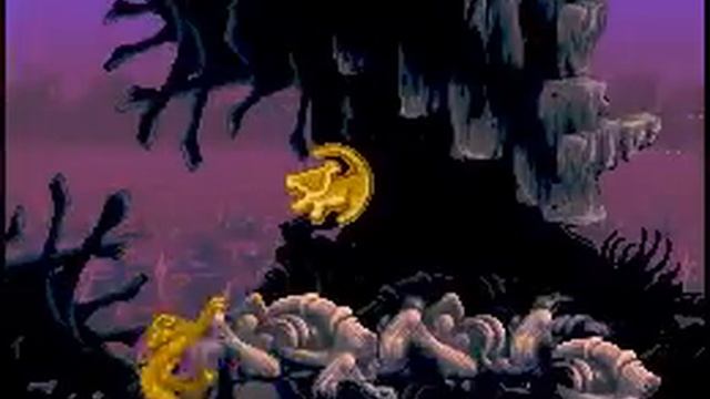 Lion King SNES : Walkthrough, Lvl 3, "The elephant graveyard" HARD difficulty. смотреть онлайн