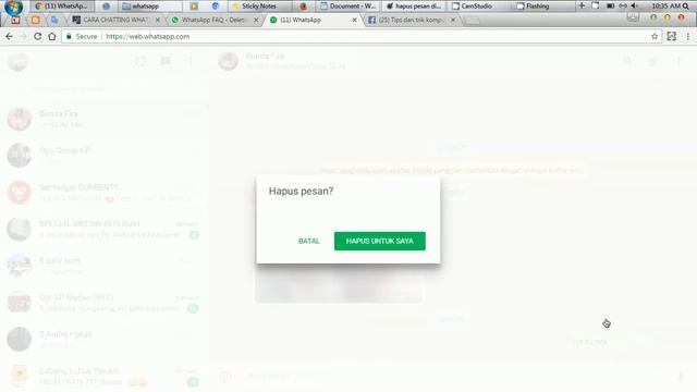 Cara Mudah Hapus Pesan dari Whatsapp web смотреть онлайн