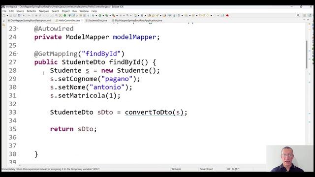 Applicazione Pattern Dto ad un Servizio Rest Tramite la Libreria ModelMapper смотреть онлайн