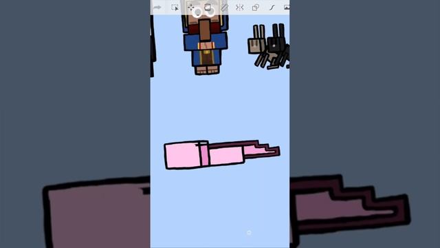 Рисуем Аксолотля из Minecraft в 2D! #minecraft #animation #shorts смотреть онлайн
