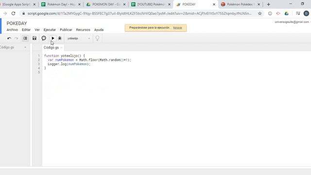 (3/6) PROYECTO #POKEMONDAY #APPSCRIPT : GENERAR NÚMERO ENTERO ALEATORIO CON MATH.RANDOM & MATH.FLOO смотреть онлайн