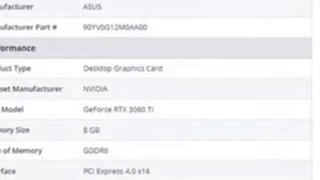 90YV0G12M0AA00 ASUS GeForce RTX 3060 Ti OC 8GB GDDR6 PCI Express 4.0 x16 Video Graphic Card смотреть онлайн