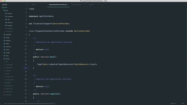 DRYing up code with Eloquent Model Observers: Solution 3: Model observer classes (4/4) смотреть онлайн