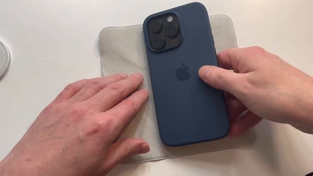 Official Apple IPhone 14 Pro Silicone Case With MagSafe - Storm Blue Unboxing And Review