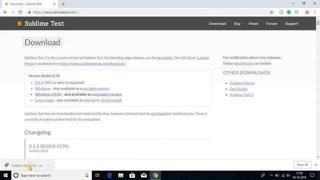 How To Download and Install Sublime Text 3.1.1 on Windows 10 смотреть онлайн