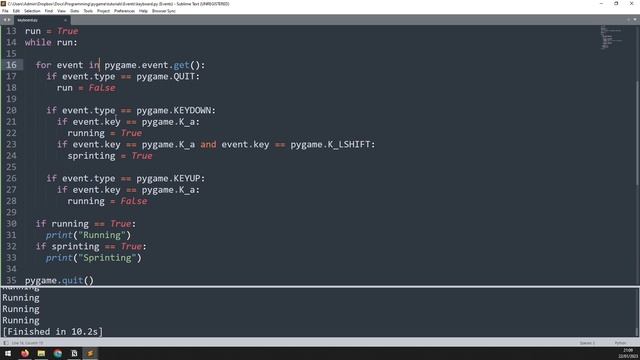 Pygame Keyboard Input Tutorial смотреть онлайн