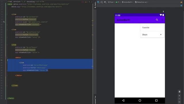 How to create a custom action bar in Android Studio | KOTLIN смотреть онлайн