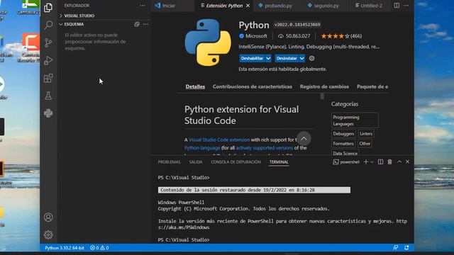 Descargar Visual Studio Code extensión Python смотреть онлайн