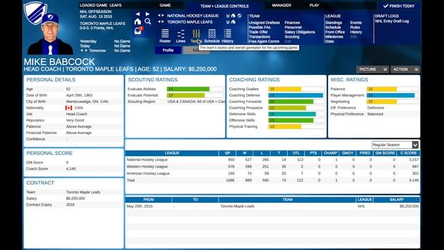 Franchise Hockey Manager 2: Toronto Maple Leafs Rebuild - Start of 2015-16 [EP1] смотреть онлайн