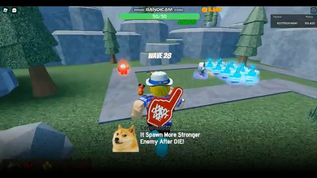Как можно легко победить хардкор мод в roblox в NPC Tower Defense смотреть онлайн