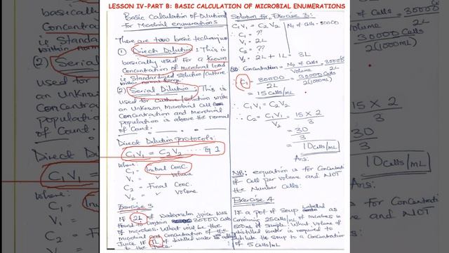 LESSON 4B: Fundamental Dilution Calculations for Microbial Enumeration (Direct Dilution Protocols) смотреть онлайн