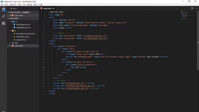 Single Page CRUD part 1 - PHP jQuery Bootstrap Datatables Tutorial смотреть онлайн