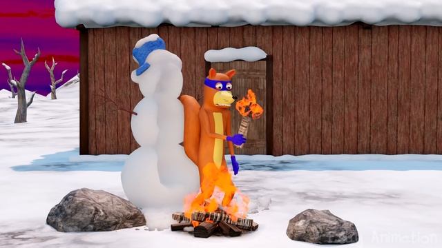 Даша и Животное - Зима (3D-Анимация)