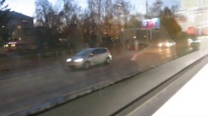 Поездка на трамвае 71-407-01 № 1101 по маршруту №4 в Казани . (25.10.2021)
