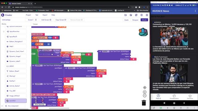 Kodular | NoticiasApp | Bonus 01 - Reemplazando Componente JSON смотреть онлайн