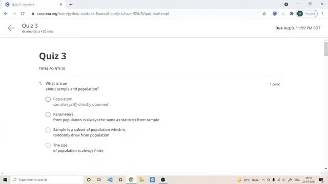Python and Statistics For Financial analysis Coursera All 1- 4 week Answer смотреть онлайн