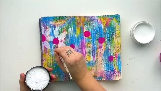 Studio Time 23 - "Carefree'' mixed media art journal tutorial YOU can do! смотреть онлайн