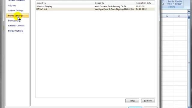 Macro Security : Enable Macro in Excel 2007 смотреть онлайн