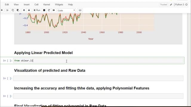 Visualize the data using Plotly and Time series prediction of temperature change. смотреть онлайн
