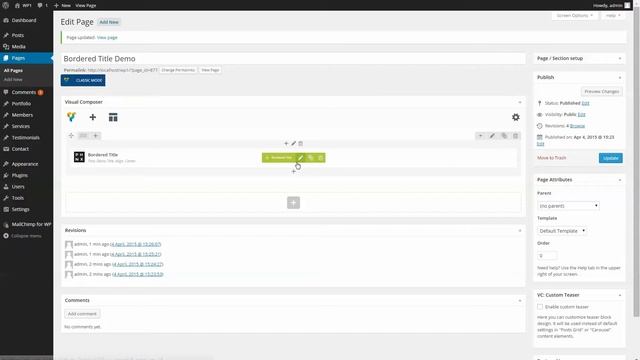 Phoenix Minimal WordPress Theme Bordered Title VC Block смотреть онлайн
