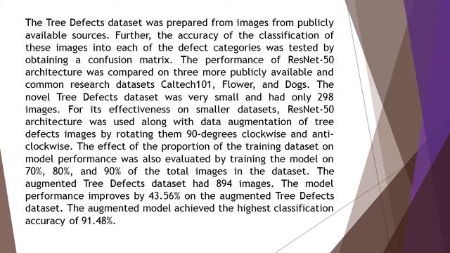 Classification and Recognition of Urban Tree Defects in a Small Dataset using Convolutional Neural смотреть онлайн
