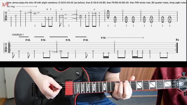 Metallica Thorn Within rhythm guitar lesson смотреть онлайн