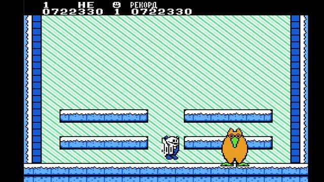 Полное прохождение на русском языке Братья Снеговики Snow Bros или Snow Brothers NES, игры детства смотреть онлайн