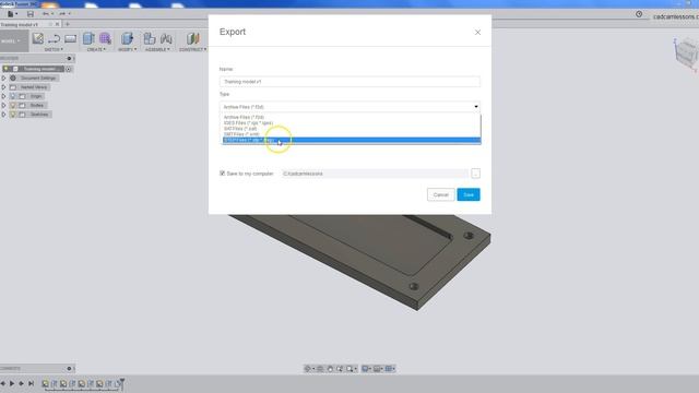 Fusion 360 - Export to STEP смотреть онлайн