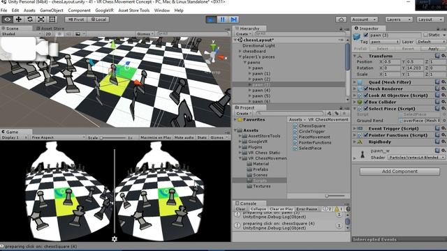TUTORIAL VR Chess Movement For Unity Asset Store Cardboard And Google VR Virtual Reality Game
