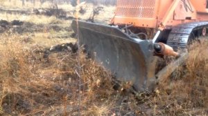 Корчевка пней бульдозером т170