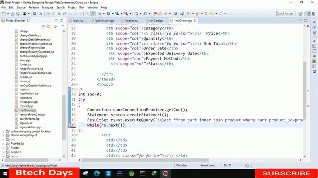 10. Online Shopping project in jsp - My Orders Page (Eclipse IDE,Tomcat Sever, MySQL Database) смотреть онлайн
