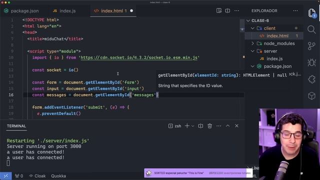 Chat en TIEMPO REAL con Node.js, Socket.io, SQL, HTML y CSS смотреть онлайн