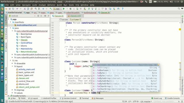 Android Kotlin Tutorial #052 - Classes and Inheritance - Constructors смотреть онлайн