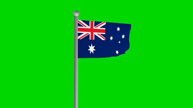 Флаг Австралии хромакей футаж | Flag Australia chromakey footage смотреть онлайн