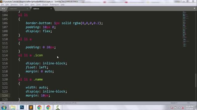 Responsive Navigation Bar With Icon Using Html CSS And Javascript - Part 2 смотреть онлайн