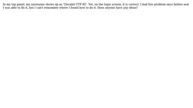 Ubuntu: Invalid UTF-8 as username? смотреть онлайн