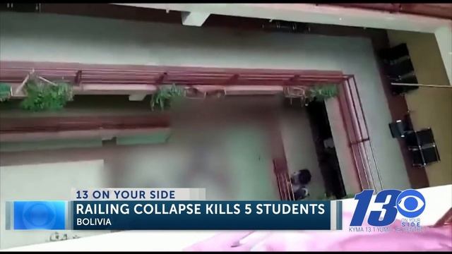 CAUGHT ON CAM: Bolivian University Students Fall to Death After Railing Collapses смотреть онлайн