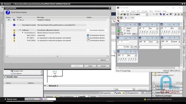 PRAKTIKUM PLC 05.3: NO ACCESSIBLE DEVICE FOUND IN SELECTED NETWORK смотреть онлайн