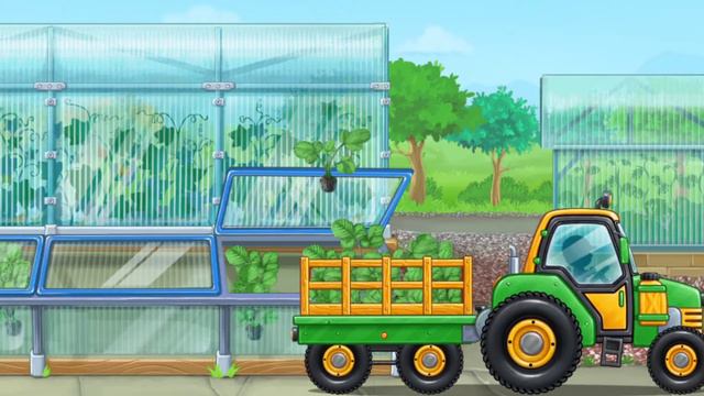 Farm Land And Harvest || Strawberry Farming || gokids agro trucks game for Kids смотреть онлайн