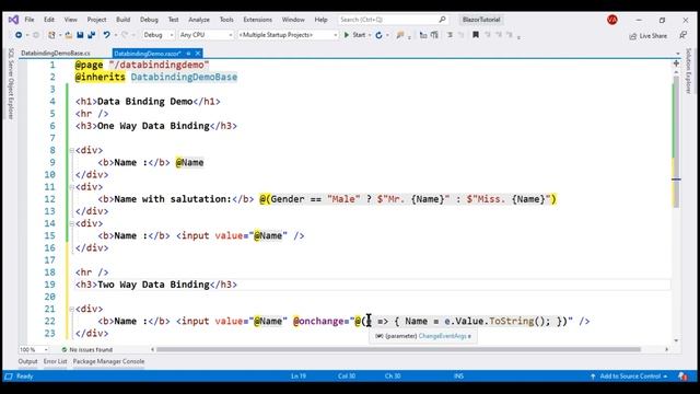 Blazor data binding смотреть онлайн