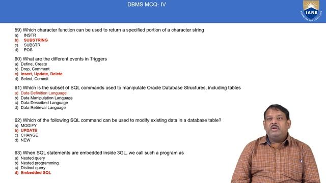 DBMS SCQ IV by Mr. G Srinivas смотреть онлайн