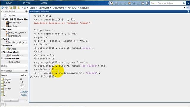 [ 9 algorithms ] ECG Data Smoothing in MATLAB Part 1/2 смотреть онлайн