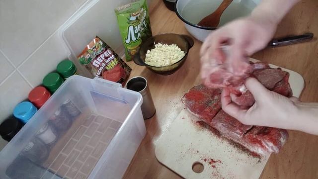 Очень вкусное соленое сало в рассоле. смотреть онлайн