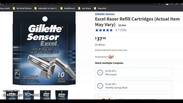 sensor excel prices options - cartridges for the handle смотреть онлайн