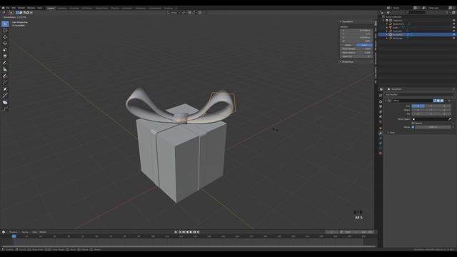 Gift Wrap and Bow Tutorial in Blender 2.9 смотреть онлайн