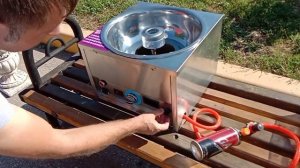 газовый аппарат для фигурной сахарной ваты (подключение газа)